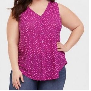 Torrid punk tank with white stars